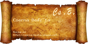 Cserna Beáta névjegykártya